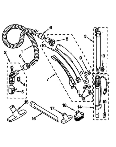 Hose and attachment parts
