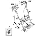 Sears 536886620 handle assembly repair parts diagram