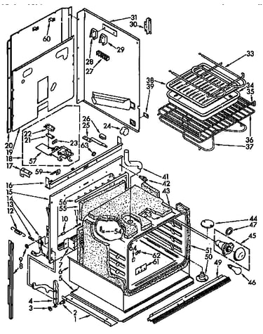 Upper oven parts