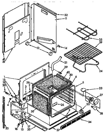 Lower oven parts