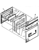 Upper oven door parts
