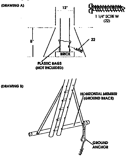 Horizontal member and ground anchor