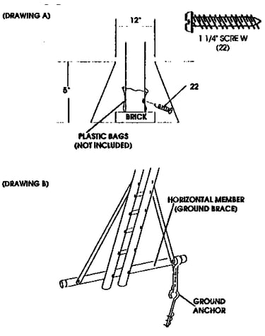 Horizontal member and ground anchor
