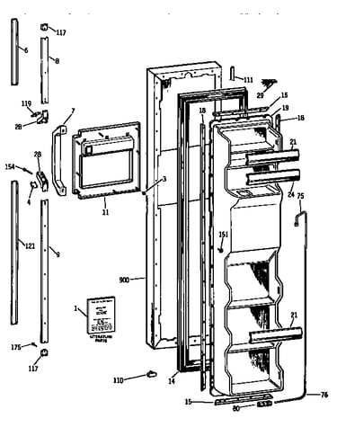 Freezer door