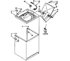 Kenmore 11092577200 top and cabinet parts diagram