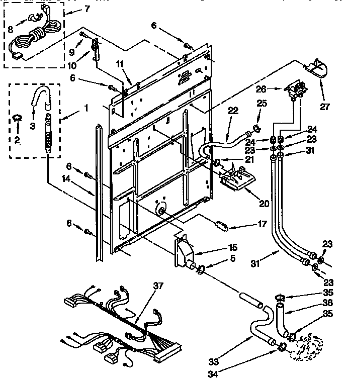 Rear panel parts