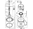 Kenmore 11092577200 agitator, basket and tub parts diagram