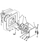 Dryer front panel and door parts