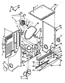 Dryer cabinet and motor parts