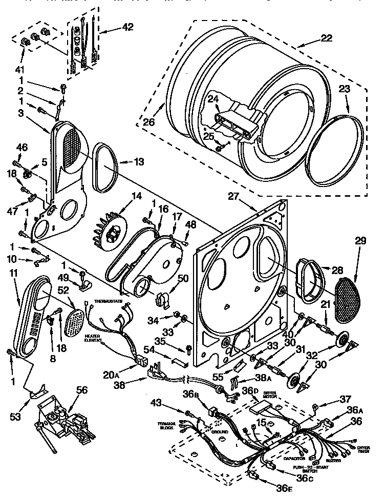 Dryer bulkhead parts