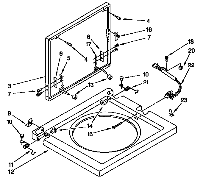 WASHER TOP AND LID PARTS