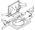 Kenmore 11099575800 washer top and lid parts diagram