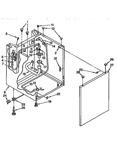 Washer cabinet parts