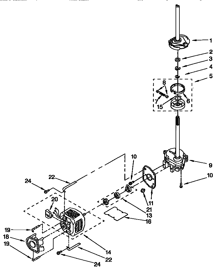 Brake, clutch, gearcase, motor and pump parts