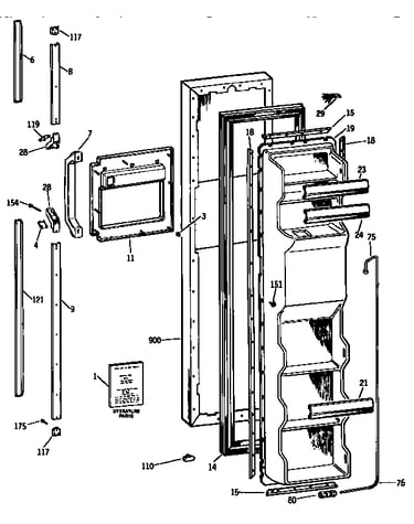 Freezer door