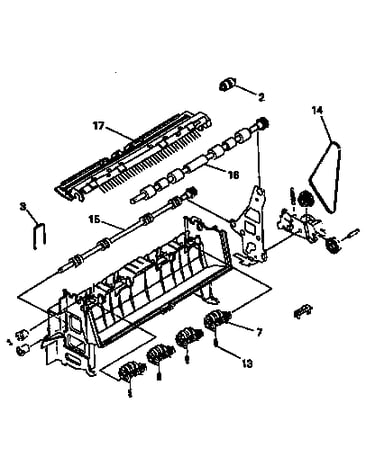 Roller, guide, and belt assembly