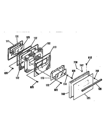 Oven door section