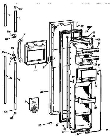 Freezer door