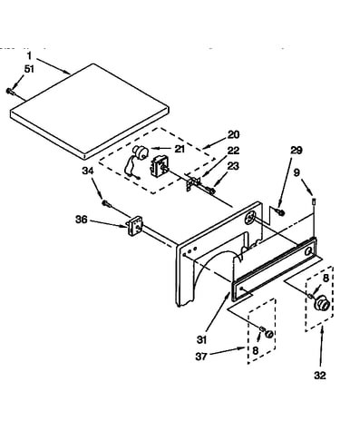 Top and console parts