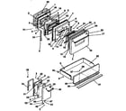 Kenmore 7909464990 doors, latch mechanism and drawer assemblies diagram