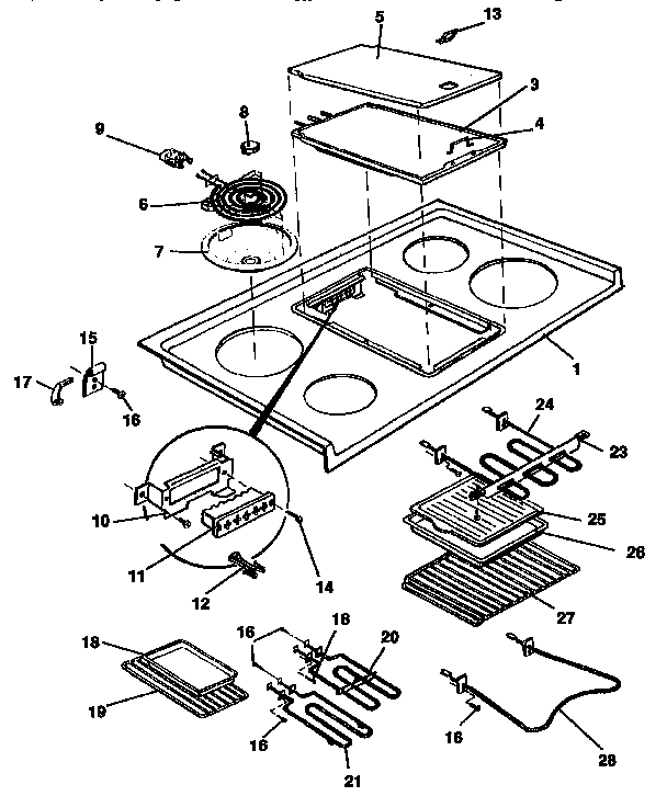 MAIN TOP AND ELEMENT PARTS