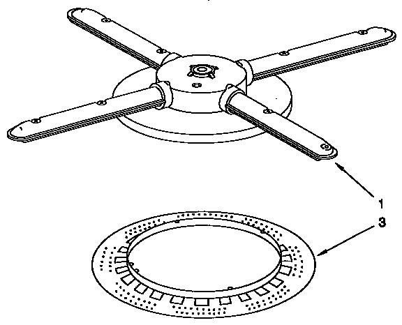 Lower washarm and strainer parts