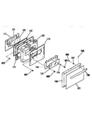 Oven door section