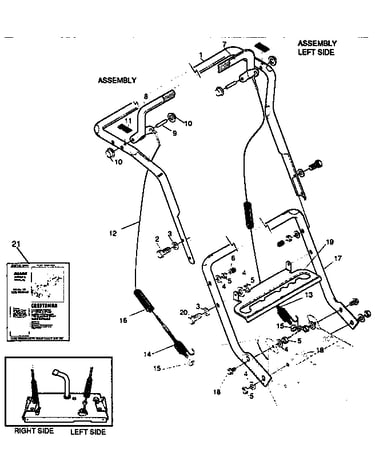 Handle assembly repair parts