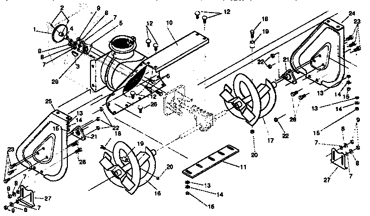 Auger housing repair parts