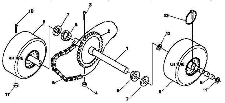 Wheel assembly repair parts