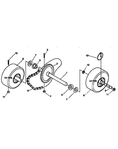 Wheel assembly repair parts