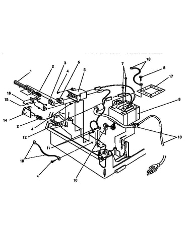 On-off switch and transformer assembly