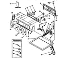 Kenmore 11097589800 top and console parts diagram
