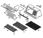 Kenmore 41515643 grill top and cooking grate diagram