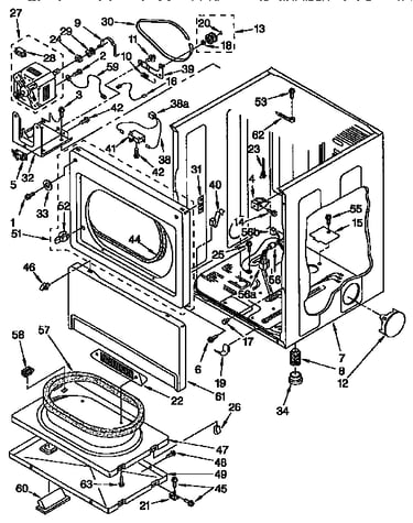 Lower cabinet and front panel parts