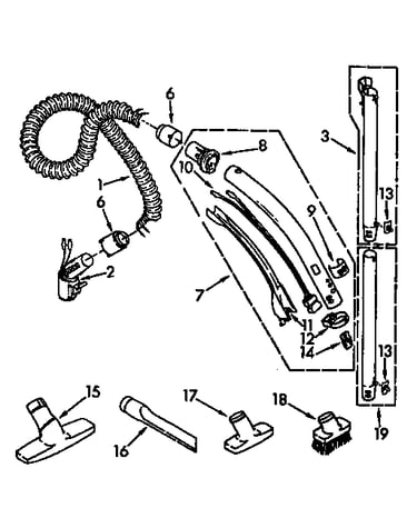 Hose and attachment parts
