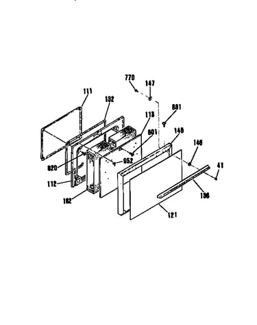 Oven door section