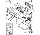 Kenmore 11097592410 top and console parts diagram