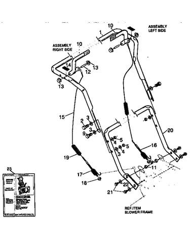 Handle assembly repair parts