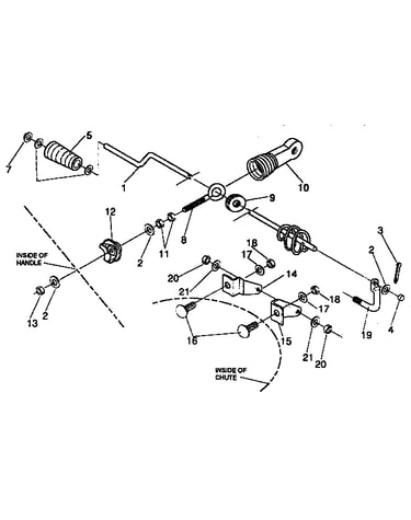 Chute control rod repair parts