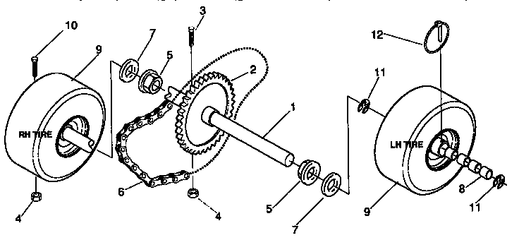 Wheel assembly repair parts