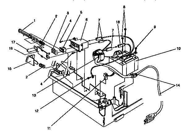 On - off switch and transformer assembly