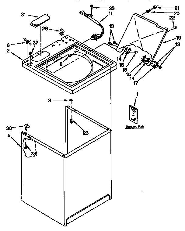 Top and cabinet parts