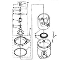 Kenmore 11092593400 agitator, basket and tub parts diagram
