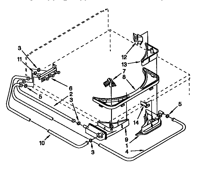 Bleach, detergent and rinse dispenser parts