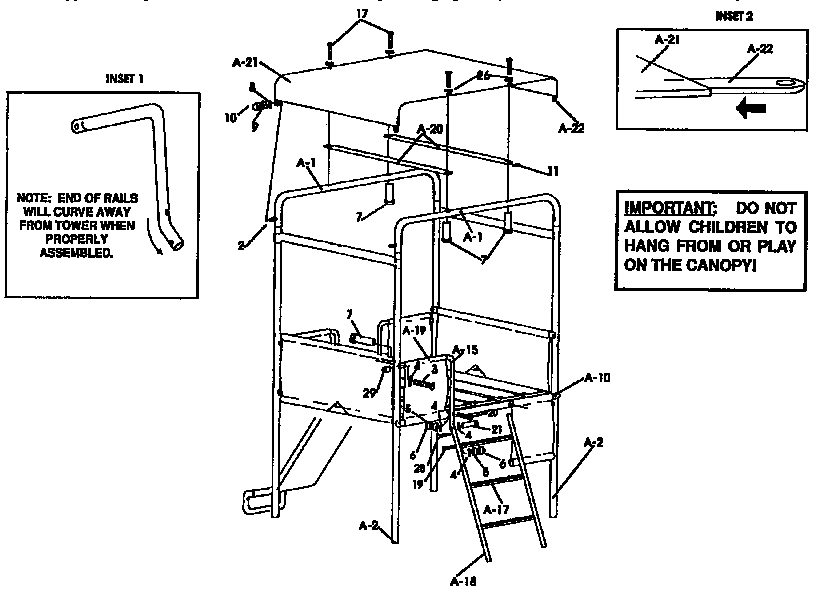 Top canopy assembly