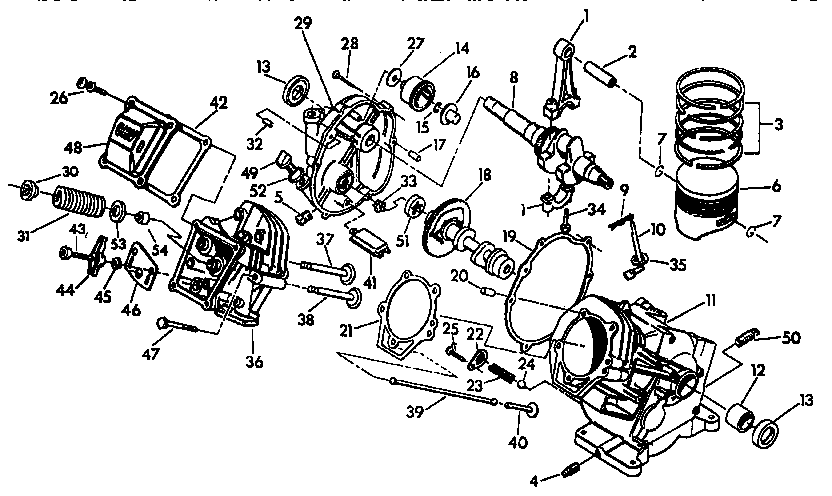 Crankcase case and cylinder head assembly