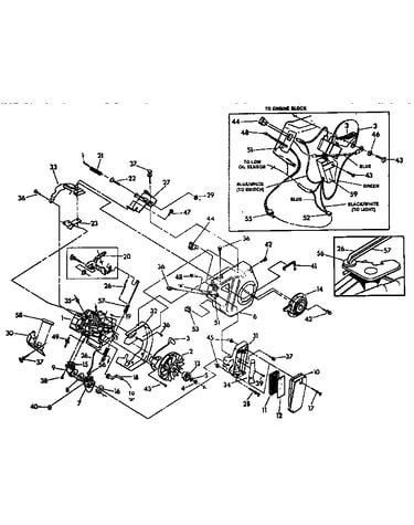 Carburetor and flywheel assembly
