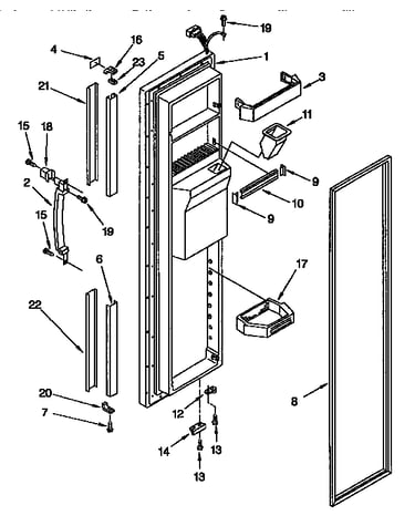 Freezer door parts