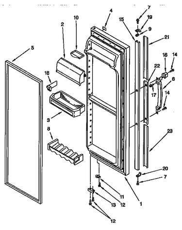 Refrigerator door